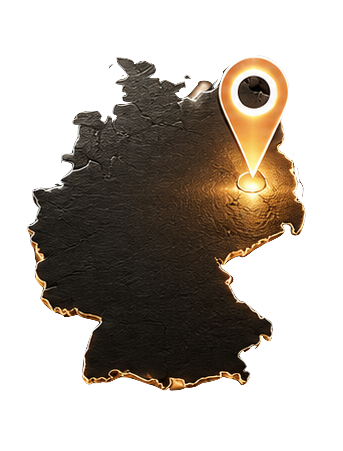 Germany map with Berlin summit location pin